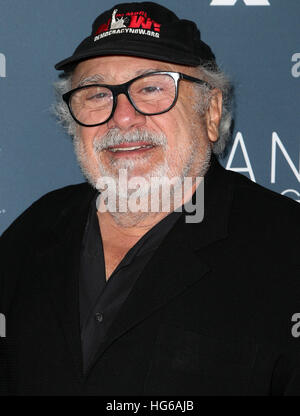 Westwood, Kalifornien, USA. 3. Januar 2017. Danny DeVito, ist bei Premiere von FXX "Es ist Always Sunny In Philadelphia" 12 und "Mann sucht Frau" Jahreszeit 3, bei The Fox Bruin Theater In Kalifornien am 3. Januar 2017. © Faye lernen/Medien Punch/Alamy Live-Nachrichten Stockfoto