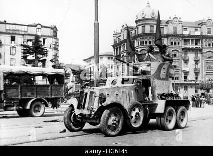 Das Nazi-Propagandafilm zeigt den Vormarsch der Francos-Truppen in Malaga. Das Foto wurde im Januar 1937 aufgenommen. Fotoarchiv für Zeitgeschichte Archive - NO WIRE SERVICE - | weltweite Nutzung Stockfoto