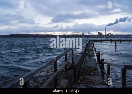 Kiel, Deutschland. 5. Januar 2017. Kiel, Hauptstadt des Landes Schleswig-Holstein, Norddeutschland, nachdem Sturm front "Axel" und eine Sturmflut © Björn Deutschmann/Alamy gestorben Live-Nachrichten Stockfoto