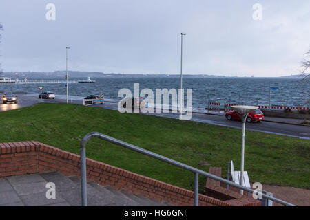 Kiel, Deutschland. 5. Januar 2017. Kiel, Hauptstadt des Landes Schleswig-Holstein, Norddeutschland, nachdem Sturm front "Axel" und eine Sturmflut © Björn Deutschmann/Alamy gestorben Live-Nachrichten Stockfoto