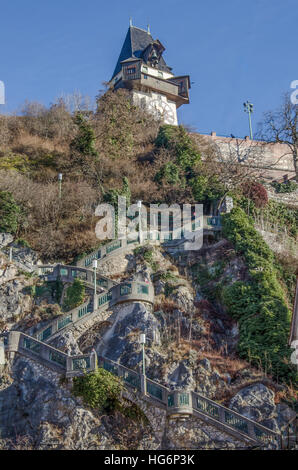 Grazer Schlossberg Schlossberg heute ein öffentlicher park Stockfoto