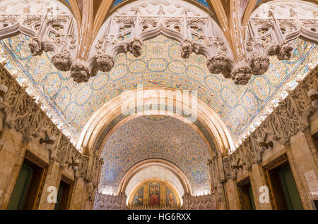 Interieur-architektonische Details der Lobby des denkmalgeschützten Woolworth Building in New York entworfen vom Architekten Cass Gilbert Stockfoto