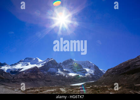 Das Columbia Icefield ist die größte Eisfeld in den Rocky Mountains of North America. Stockfoto