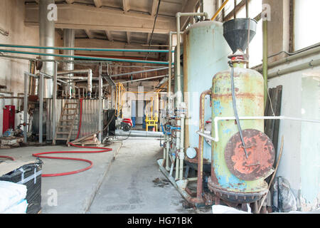 alten Produktionsmaschine. Manufaktur. Stockfoto