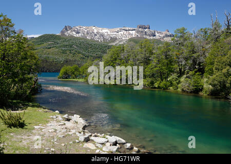 Lago Falkner entlang der sieben-Seen-Fahrt, Nahuel Huapi Nationalpark, den Lake District, Argentinien, Südamerika Stockfoto