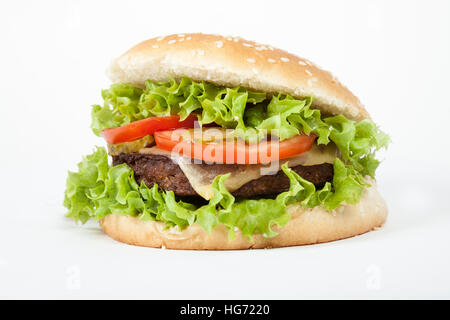 Isolierte vegetarische Burger Stockfoto