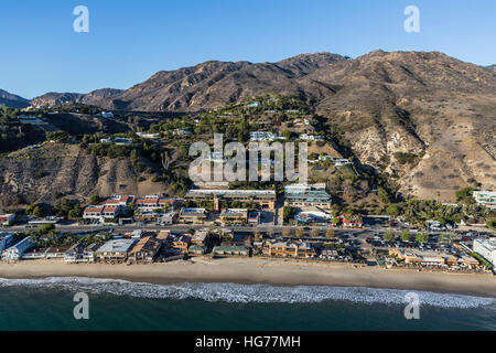 Antenne des aufgebaut Malibu Strand in der Nähe von Los Angeles in Südkalifornien. Stockfoto