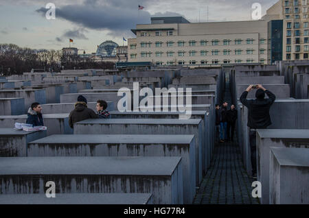 Berliner Holocaust-Mahnmal für die ermordeten Juden Europas Stockfoto