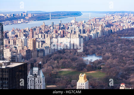 Aussicht vom Top of The Rock, New York. Stockfoto