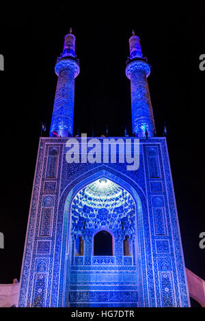 800 Jahre alten grand, congregational Jameh Moschee von Yazd Stadt im Iran Stockfoto