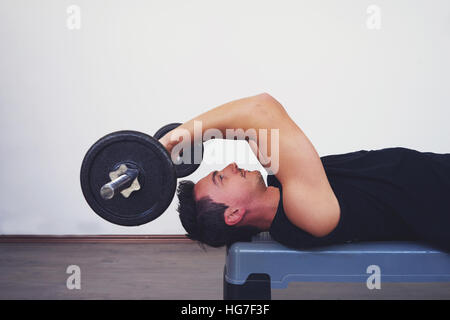 Trainieren mit Gewichten Stockfoto