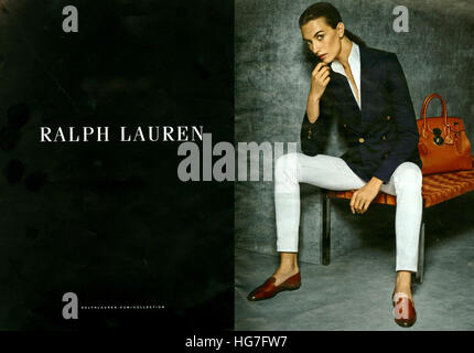 2010er Jahre UK Ralph Lauren Magazin Anzeige Stockfoto