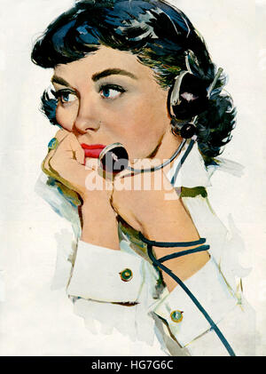 1950er Jahren USA Illustrationen Magazin Platte Stockfoto