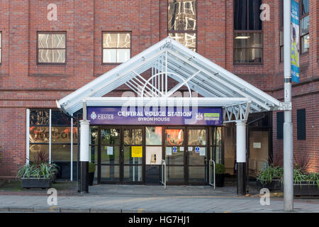 Zentralen Polizeistation, Byron House, Nottingham, England, UK Stockfoto