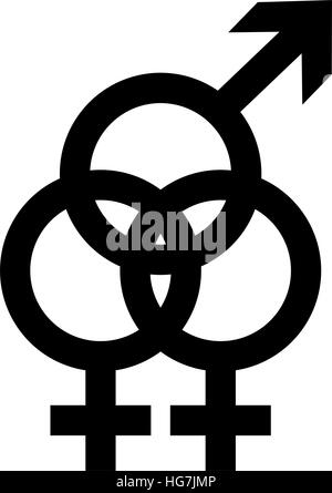 Bisexuell-symbol Stock Vektor