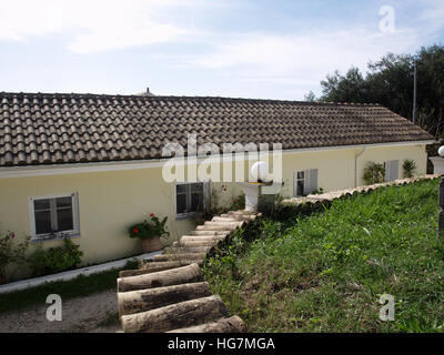 Ferienhaus auf dem Lande Corfu Stockfoto