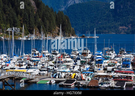 Deep Cove Marina, Deep Cove Dorf, Vancouver, Britisch-Kolumbien, Kanada Stockfoto