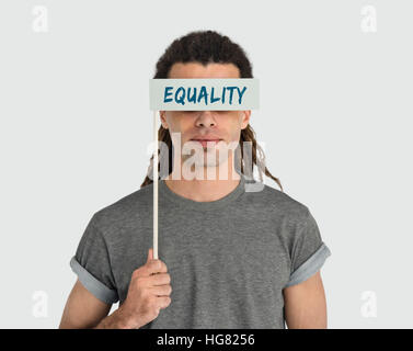 Der Geschlechter Emotion Fairness zivilen Gelegenheit Konzept Stockfoto