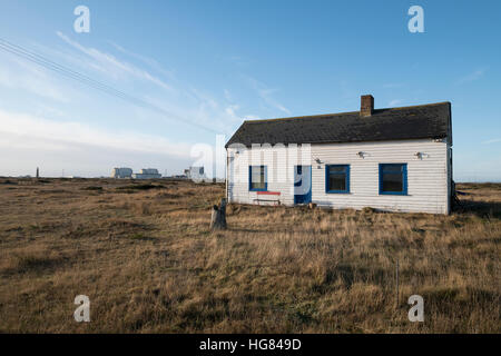 Weiße Hütte Dungeness Stockfoto