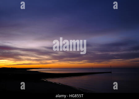 Sonnenuntergang Westgate-sur-mer Margate Stockfoto