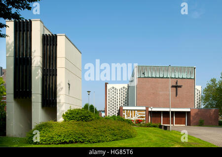 Deutschland, NRW, Städteregion Aachen, Alsdorf, Katholische Pfarrkirche Sankt Castor Stockfoto