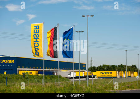 Deutschland, NRW, Städteregion Aachen, Alsdorf-Schaufenberg, Logistik-Unternehmen Dachser Stockfoto