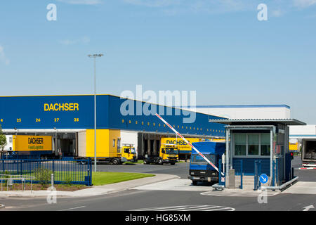 Deutschland, NRW, Städteregion Aachen, Alsdorf-Schaufenberg, Logistik-Unternehmen Dachser Stockfoto