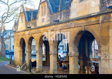 Markthalle in Chipping Campden, erbaut 1627, Cotswolds, England, Großbritannien Stockfoto