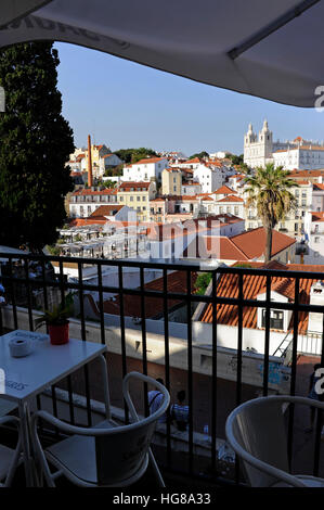 Igreja de São Vicente de Fora Kirche und Kloster Blick vom Miradouro, tun Portas Sol, Alfama, Lissabon, Lissabon, portugal Stockfoto