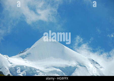 Nahaufnahme von Silberhorn Gipfel der Schweizer Alpen Stockfoto
