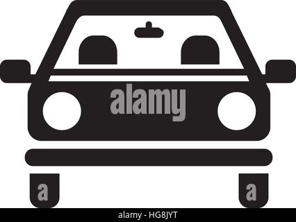 Auto mit Sitzplätzen und Real-View Spiegel vorne Stock Vektor