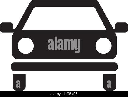 Auto-Ikone-Frontansicht Stock Vektor