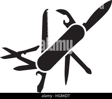 Taschen-Messer-Symbol Stock Vektor