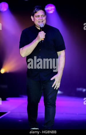 Sydney, Australien. 6. Januar 2017. Sydney Festival Direktor Wesley Enoch spricht zu den Medien am Eröffnungstag Sydney Festival. Sydney Festival läuft vom 7. bis 29. Januar 2017. © Hugh Peterswald/Pacific Press/Alamy Live-Nachrichten Stockfoto