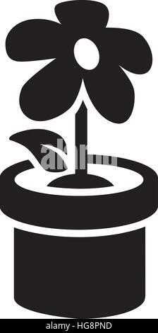 Blume Pflanze Symbol Stock Vektor