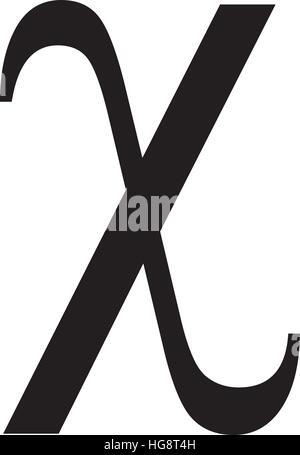 Griechischen Chi Zeichen Stock Vektor