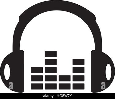 Kopfhörer mit equalizer Stock Vektor