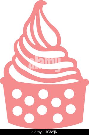 Frozen Yogurt rosa Stock Vektor