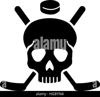 Hockey mit gekreuzten Stangen Stock Vektor