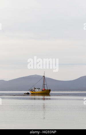 Blick über die Bucht von der Siedlung am Kadaver Insel in den Falkland-Inseln Stockfoto