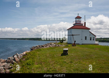 Gilberts Cove Leuchtturm, Digby, Grafschaft von Digby Nova Scotia, Kanada. Es ist an der St. Marys Bay gegenüber Digby Neck Stockfoto