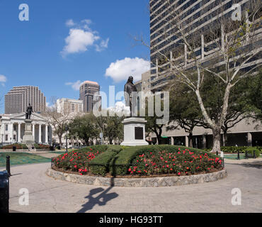 Statue von Benjamin Franklin, Lafayette Square, New Orleans Stockfoto