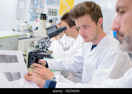 Männer im Labor Stockfoto