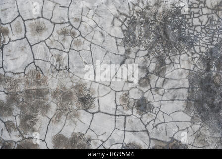 Geknackt graue Betonwand Hintergrund / Textur Stockfoto