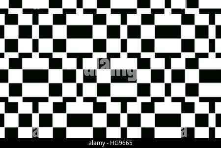 Rechteckigen schwarzen und weißen geometrisch abstrakten Hintergrund Stockfoto
