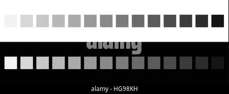 Graustufen Farben auf schwarz und weiß. Monochrome Farbpalette Stock Vektor