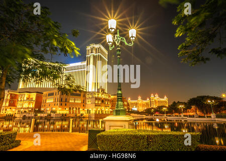 Venetian Macao bei Nacht Stockfoto