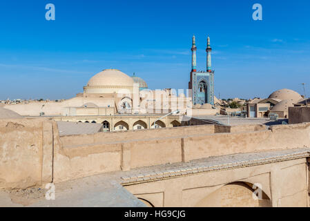 800 Jahre alten grand, congregational Jameh Moschee von Yazd Stadt im Iran Stockfoto