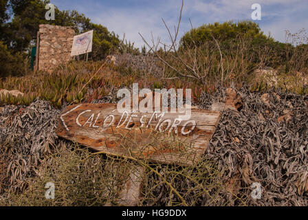 Blinker gehen an den Strand Caló des Moro auf der Insel Mallorca Stockfoto