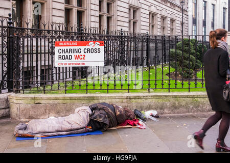 Rauhe Lagerschwelle, West End, London, England, Vereinigtes Königreich Stockfoto